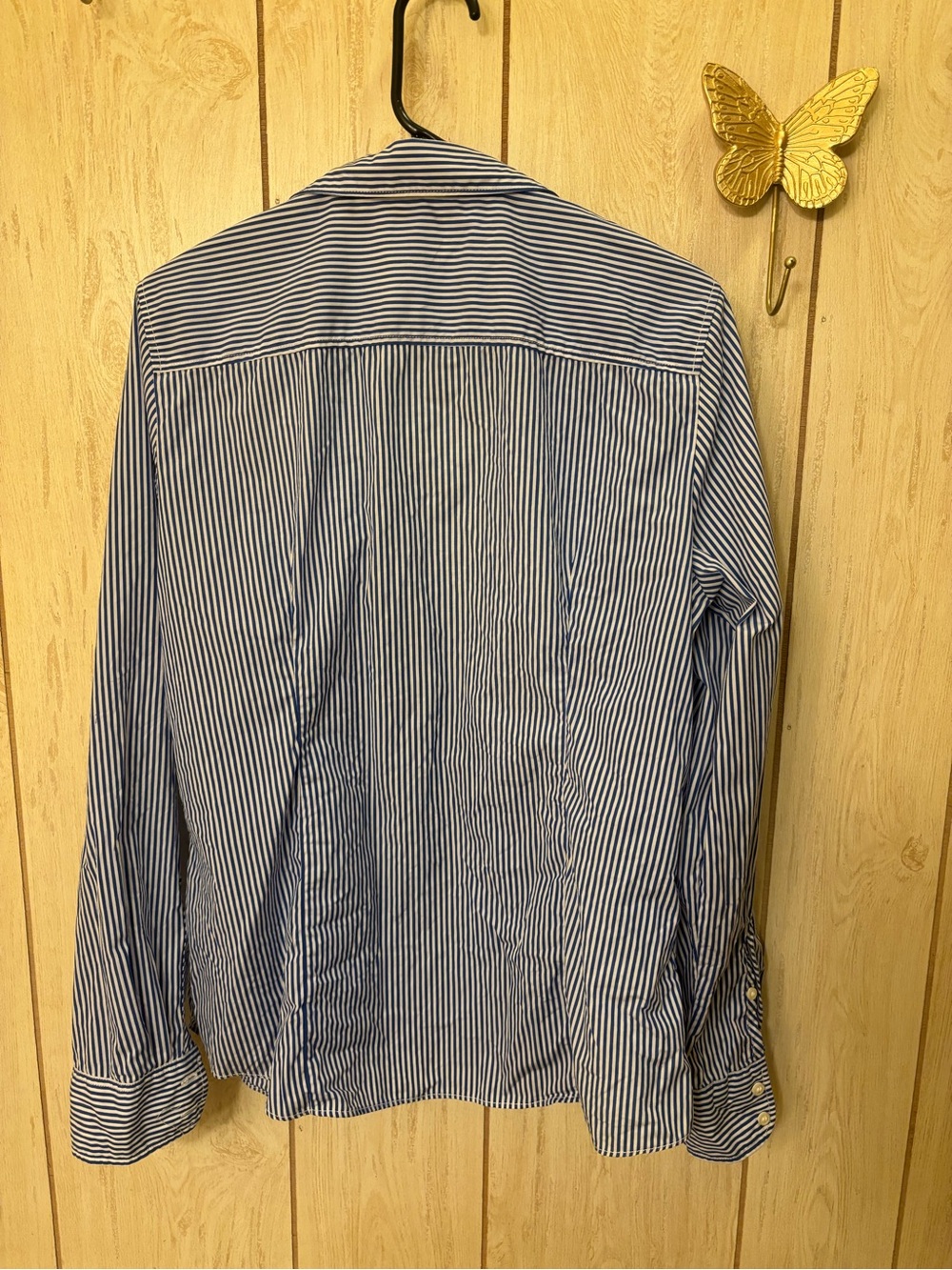 J. Crew Blue and White Striped Button-Down Shirt - Picture 3 of 3